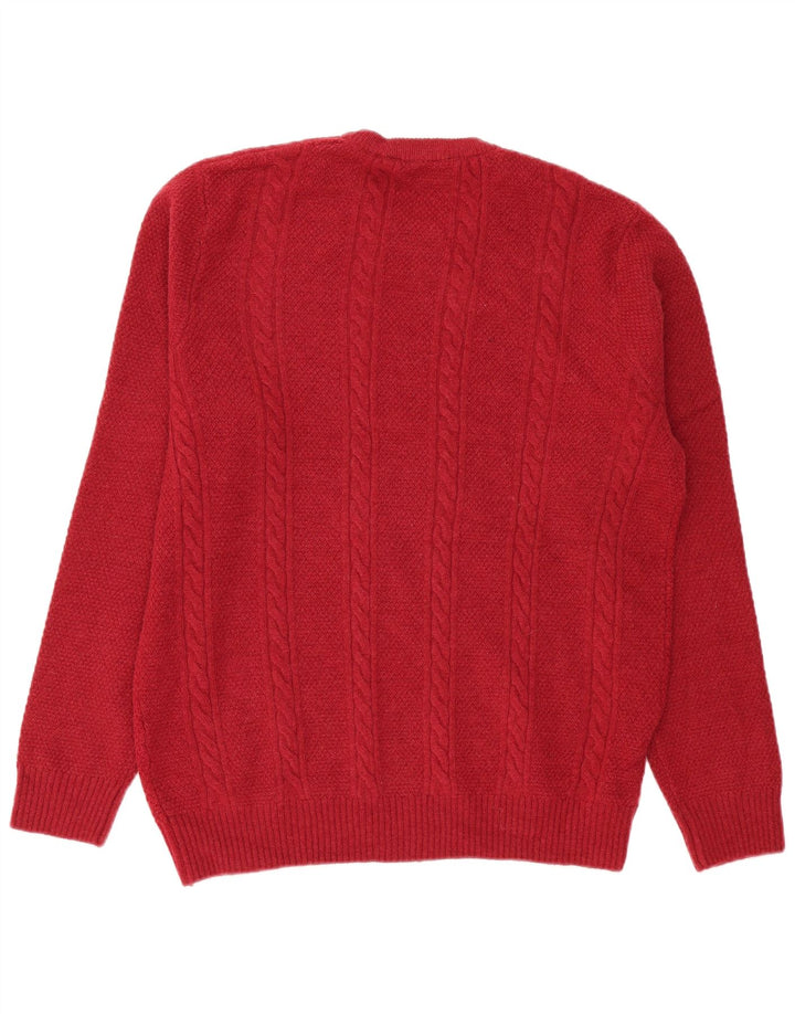 Crew Clothing Mens Crew Neck Jumper Sweater Large Red Lambswool