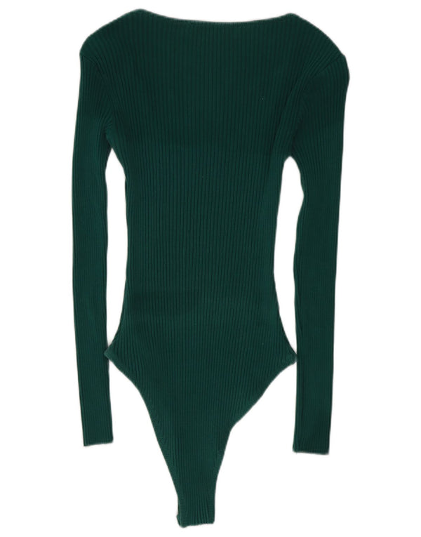 Body Zara Mujer UK 40 Verde Medio