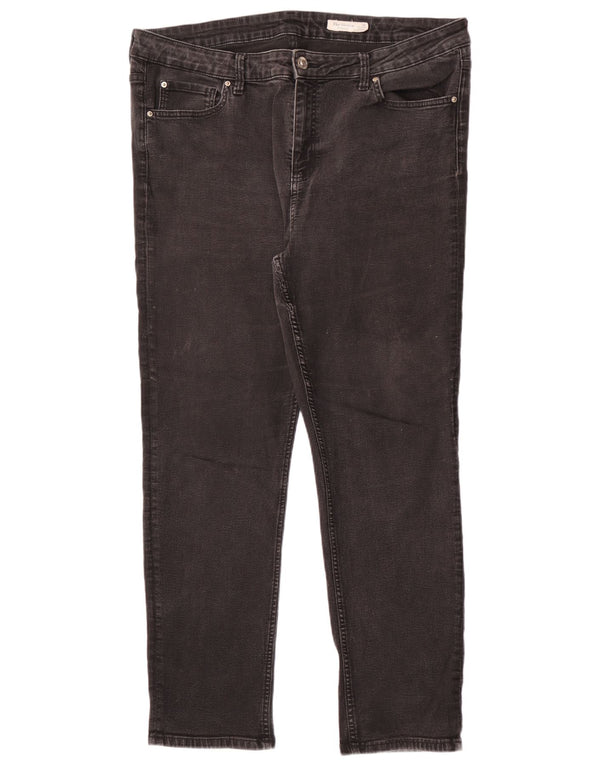 Marks & Spencer Dame The Sienna Straight Jeans UK 20 2XL W38 L30 Sort