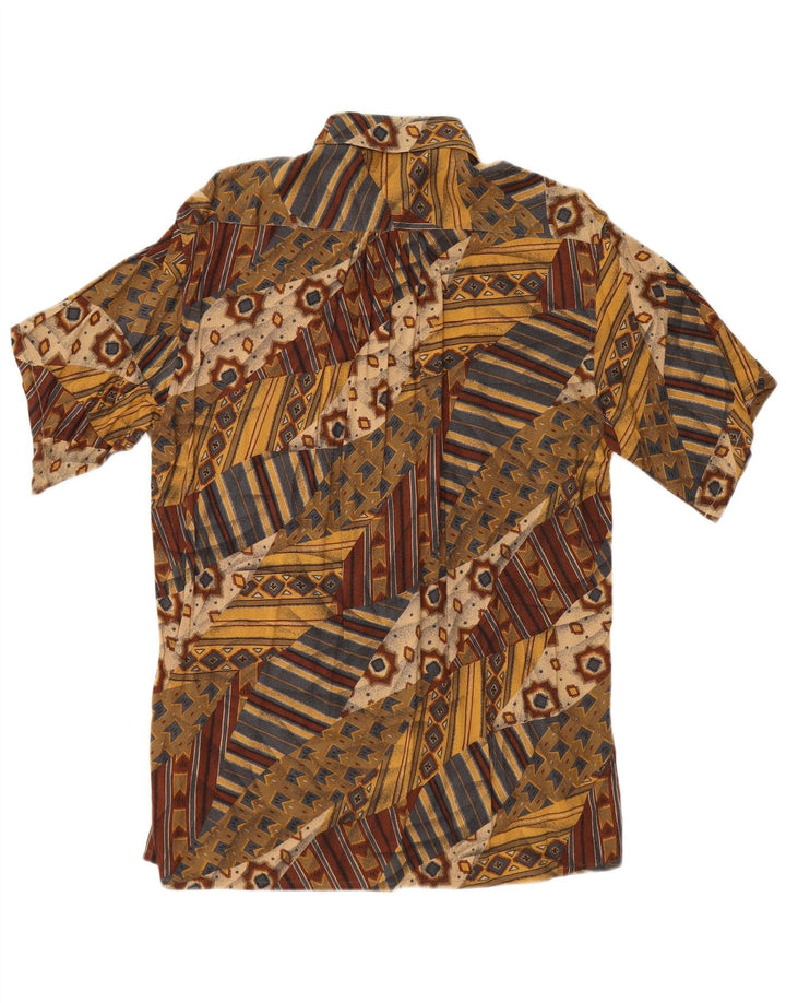 NANI BON Mens Short Sleeve Shirt Size 39 Medium Multicoloured Geometric