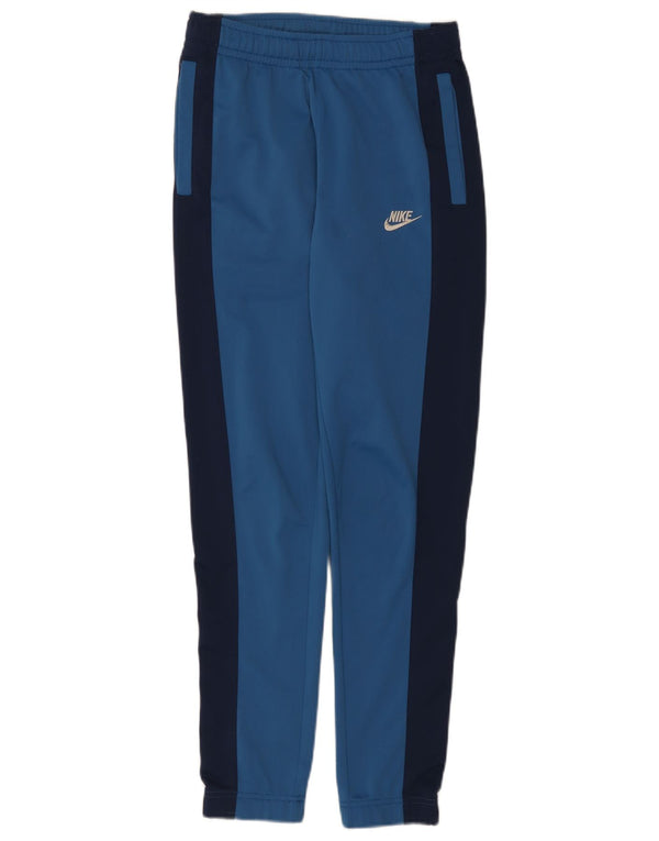 Nike Mens Tracksuit Trousers Joggers XS Blue Colourblock Polyester