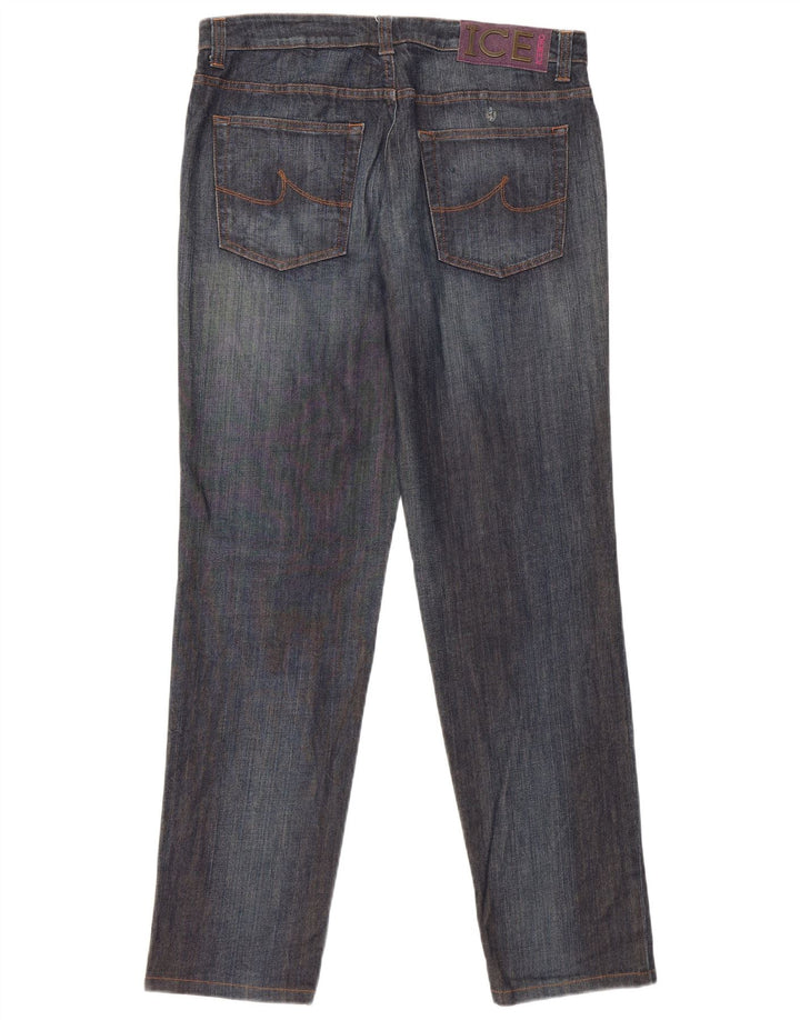 Iceberg Womens Slim Jeans W32 L32 Navy Blue Cotton