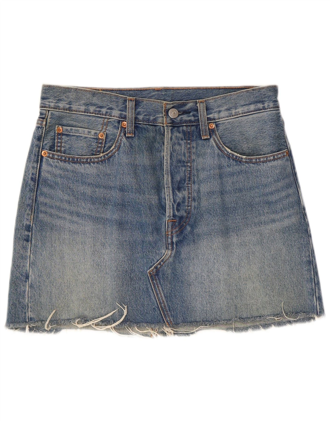 Levi's Womens Denim Skirt W27 Small Blue Cotton