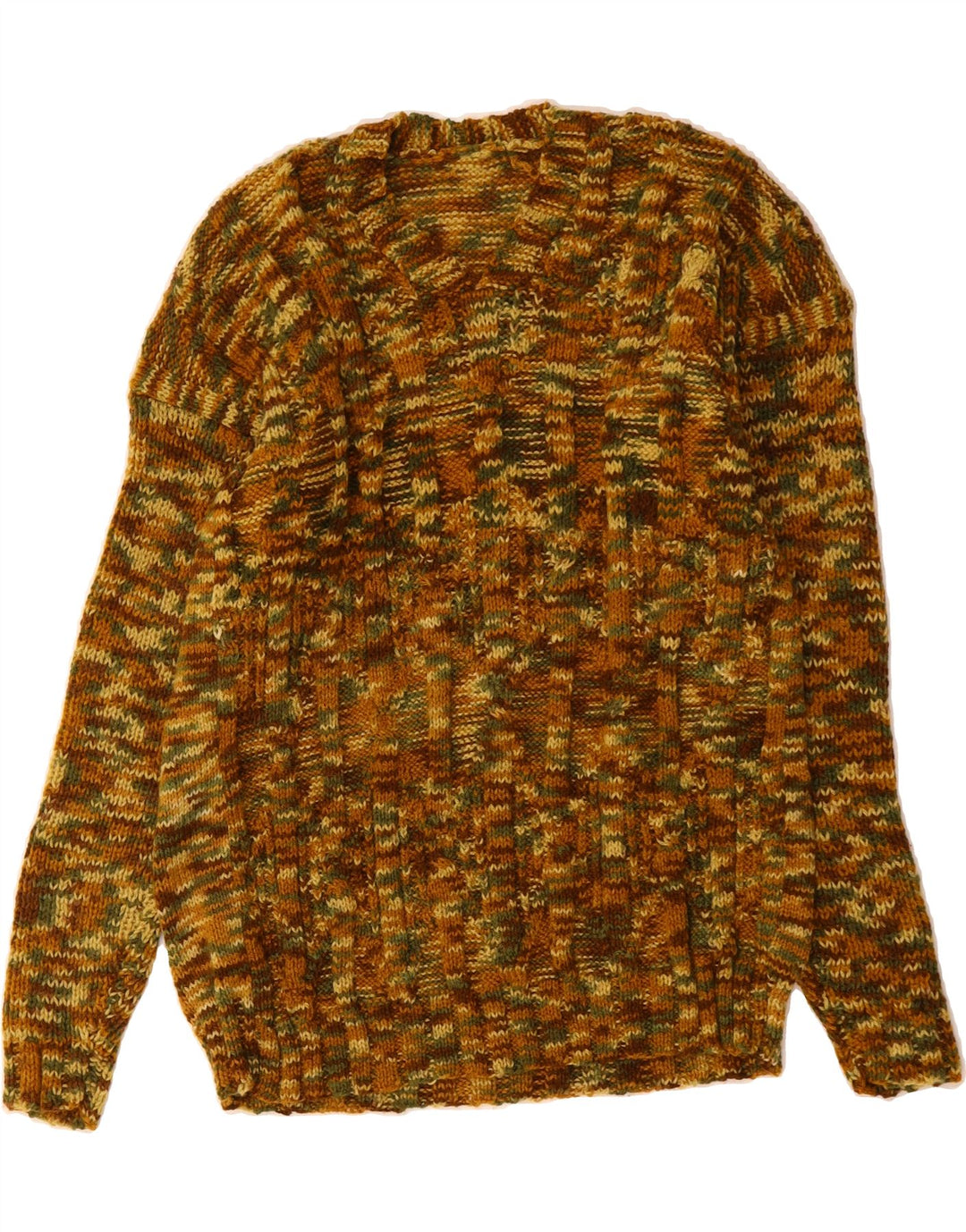 VINTAGE Mens V-Neck Jumper Sweater Medium Brown Flecked Vintage Vintage and Second-Hand Vintage from Messina Hembry 