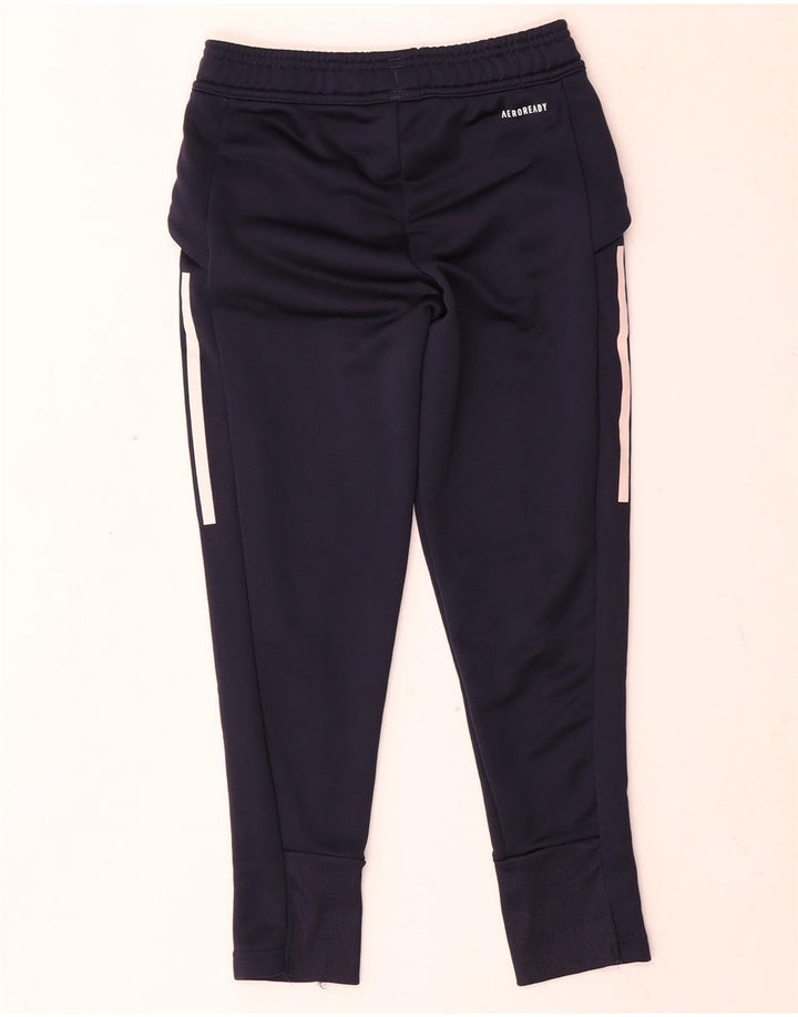 Adidas Boys Juventus Tracksuit Trousers 7-8 Years Navy Blue Polyester