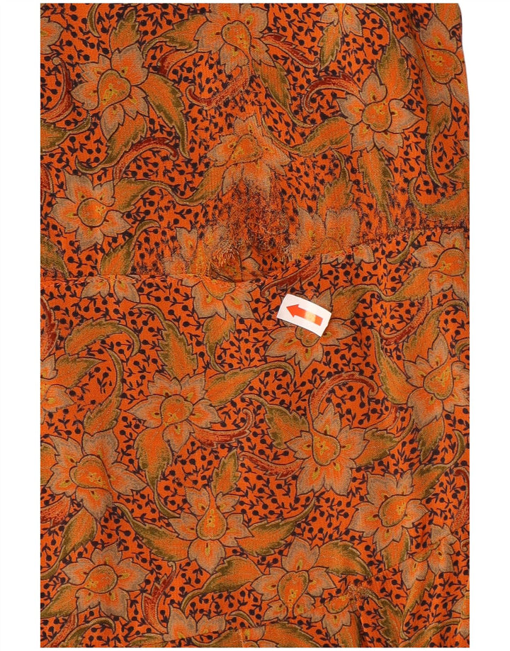 Gianfrediani Womens Maxi Dress IT44 Medium Orange Floral