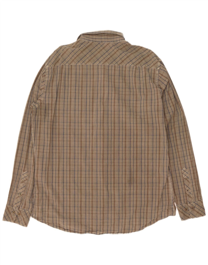 Camicia Marlboro Classics da uomo vestibilità regolare 2XL cotone a quadri kaki