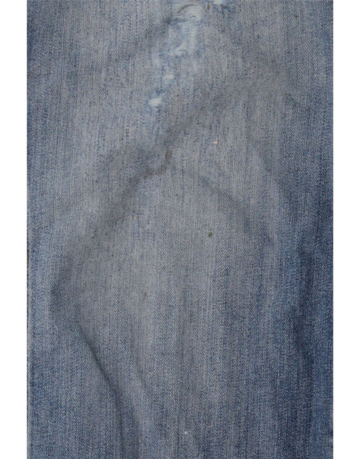 Wrangler Mens Distressed Straight Jeans W38 L27 Blue