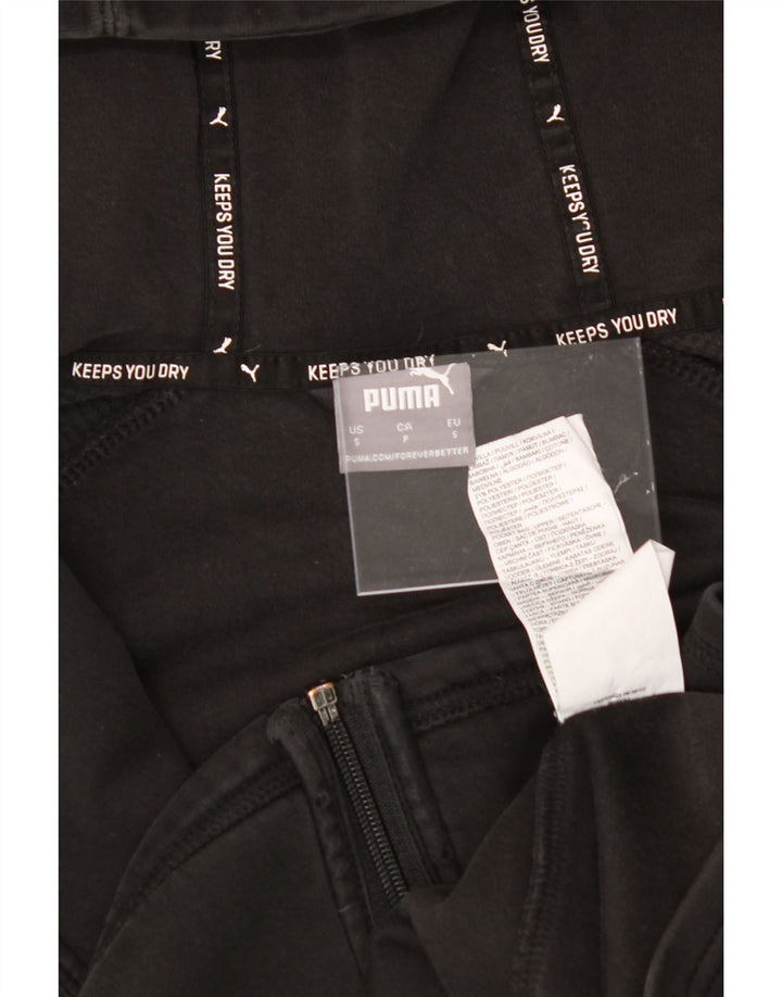 PUMA Mens Zip Hoodie Sweater Small Black Cotton Vintage Puma and Second-Hand Puma from Messina Hembry 