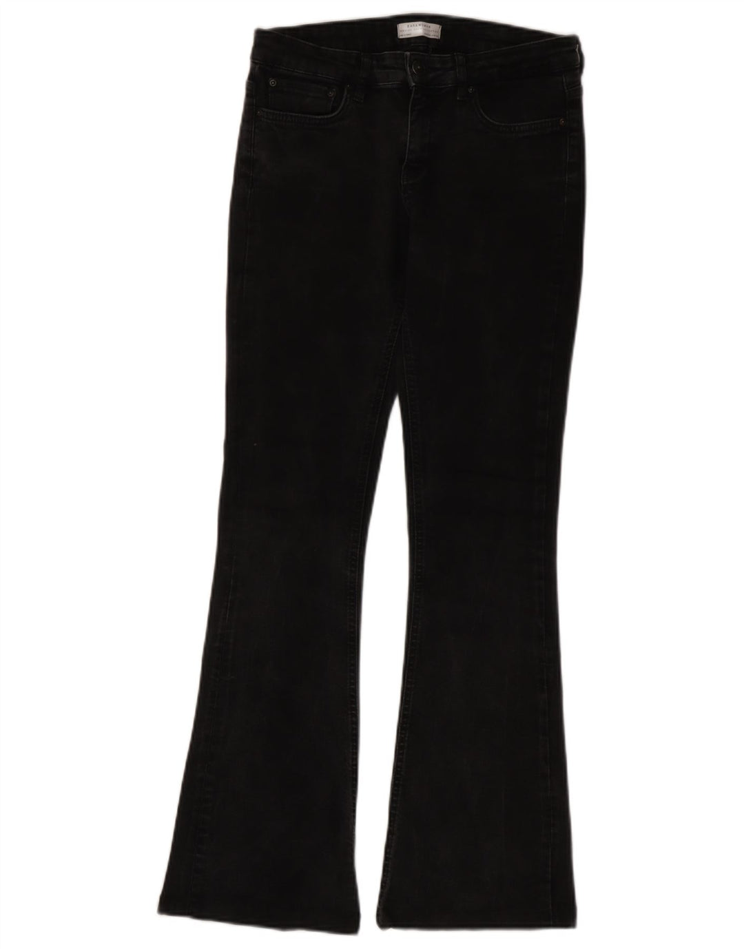 Zara Womens Flared Jeans EU 38 Small W28 L31 Black Cotton