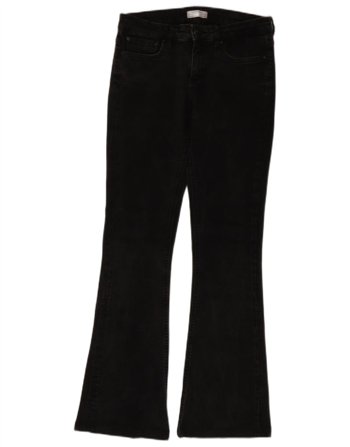 Zara Womens Flared Jeans EU 38 Small W28 L31 Black Cotton