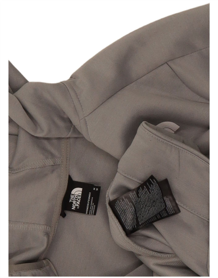 The North Face Womens Zip Hoodie Sweater UK 12 Medium Grey Polyester