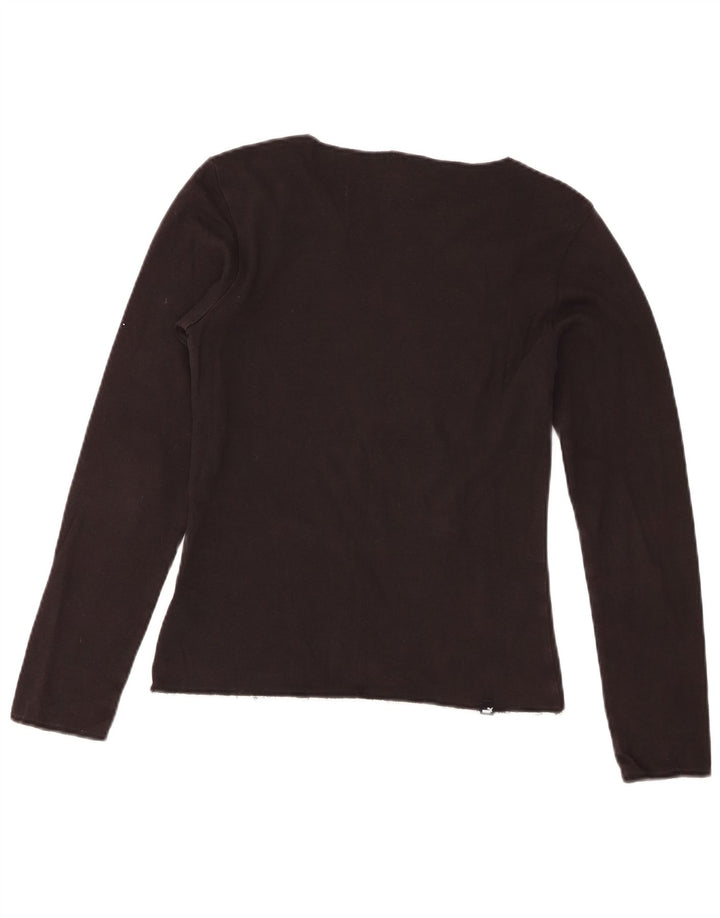 Puma Maglietta grafica da donna a maniche lunghe UK 10 Small Nera