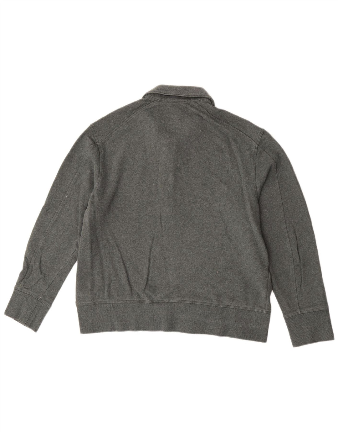 Cos Mens Relaxed Zip Neck Sweatshirt Jumper Medium Green Cotton