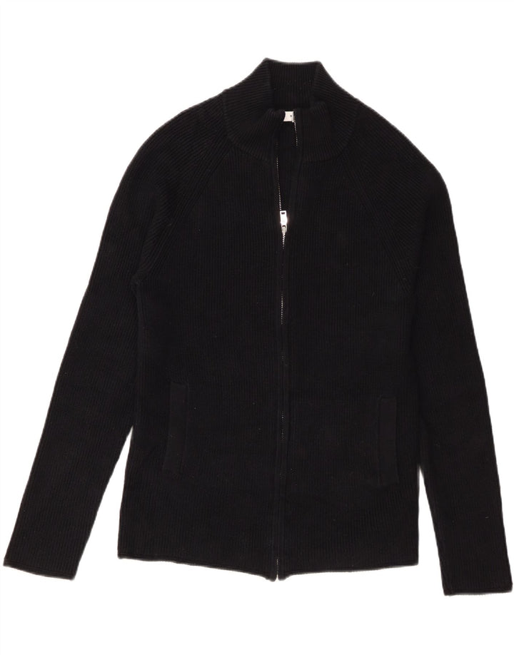 Reiss Herren-Cardigan, Größe S, schwarze Baumwolle