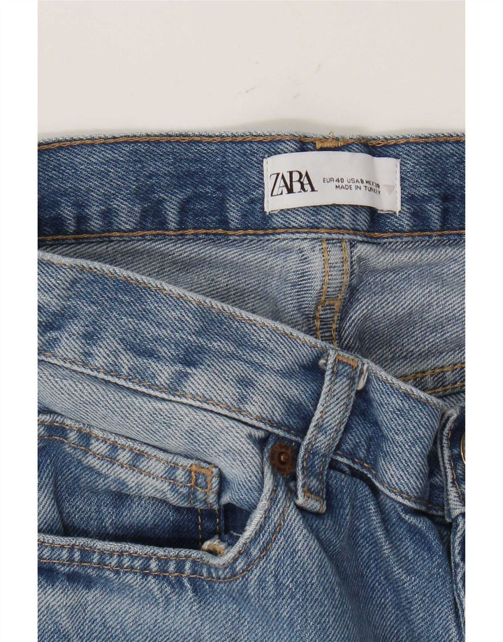 Zara Dame Straight Jeans EU 40 Medium W30 L33 Blå