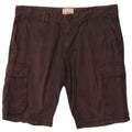ESPRIT Mens Cargo Shorts W36 Large Grey Check Cotton