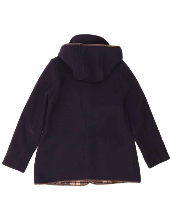 Joules Womens Hooded Overcoat UK 12 Medium Navy Blue Polyester