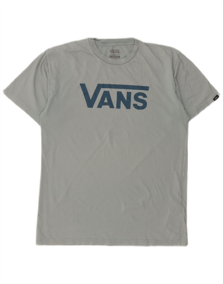 Męski T-shirt Vans o klasycznym kroju z grafiką, średni niebieski, bawełniany
