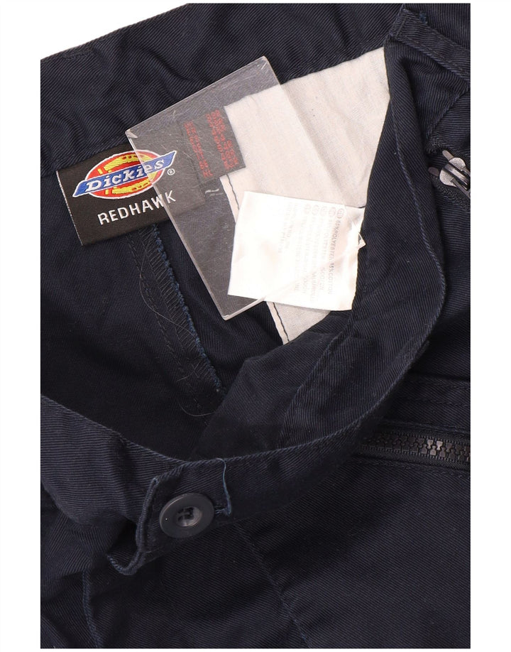 Dickies Mens Redhawk Straight Cargo Trousers W38 L33 Navy Blue Polyester