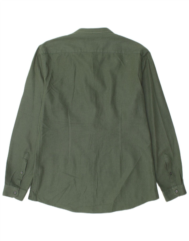 Zara Mens Slim Fit Shirt Large Green