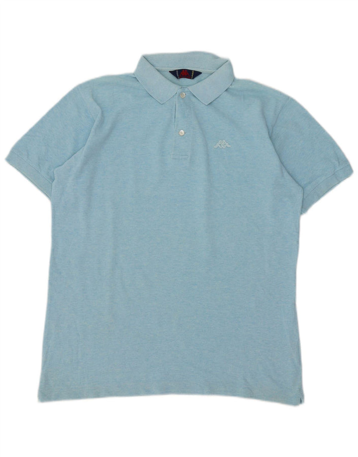 Kappa Mens Polo Shirt Medium Blue Cotton