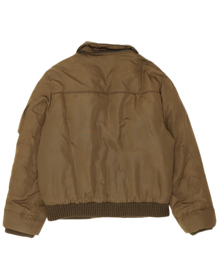 Tommy Hilfiger Mens Padded Jacket UK 40 Large Khaki Nylon