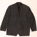 IZOD Mens 2 Button Blazer Jacket UK 40 Large Grey Herringbone Vintage Izod and Second-Hand Izod from Messina Hembry 