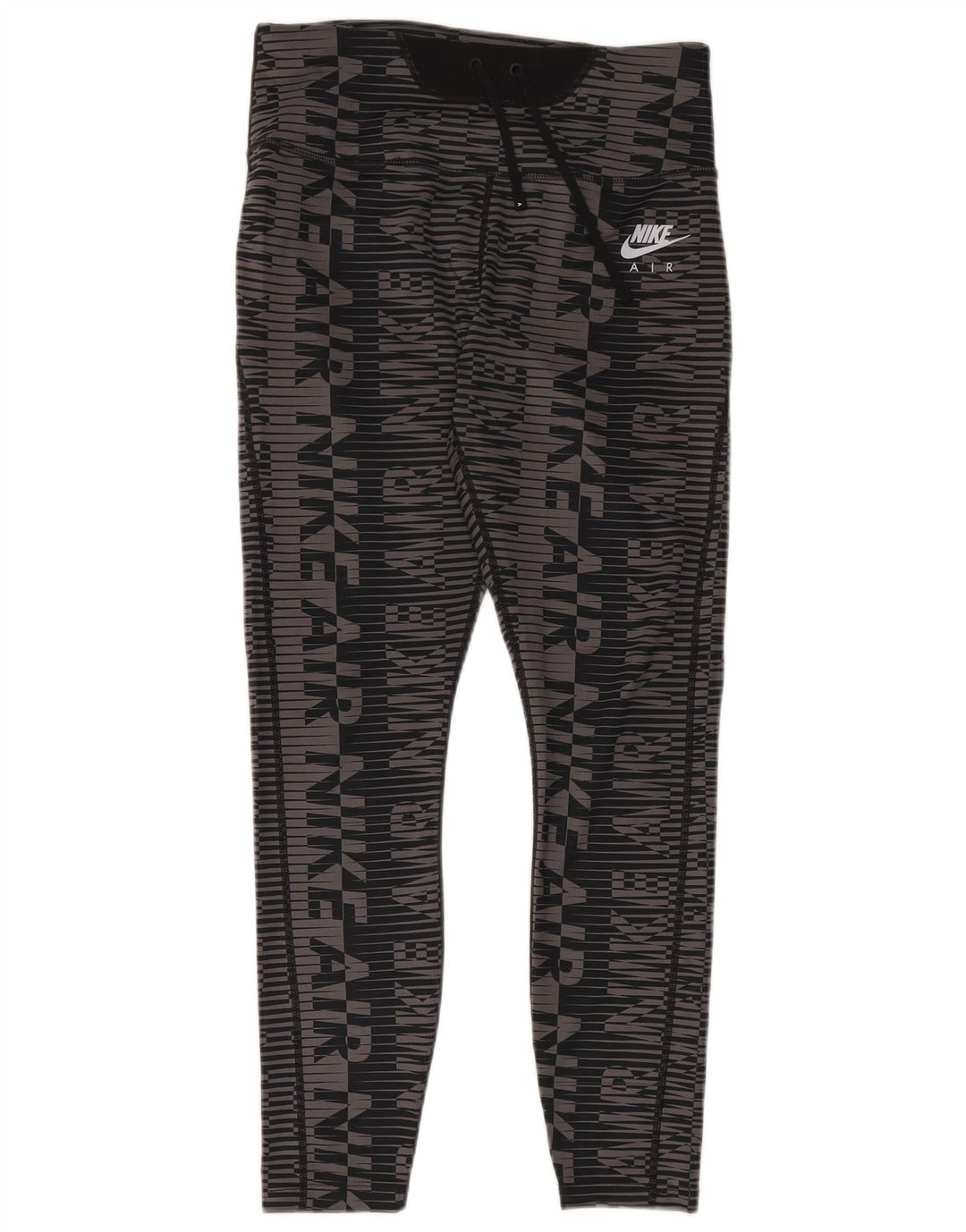 Nike Womens Air Graphic Tracksuit Trousers UK 14 Medium Grey Geometric
