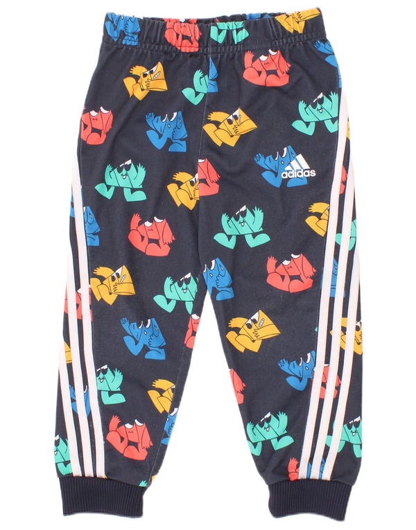 Adidas Pantalon de survêtement graphique pour bébé garçon 18-24 mois Bleu marine