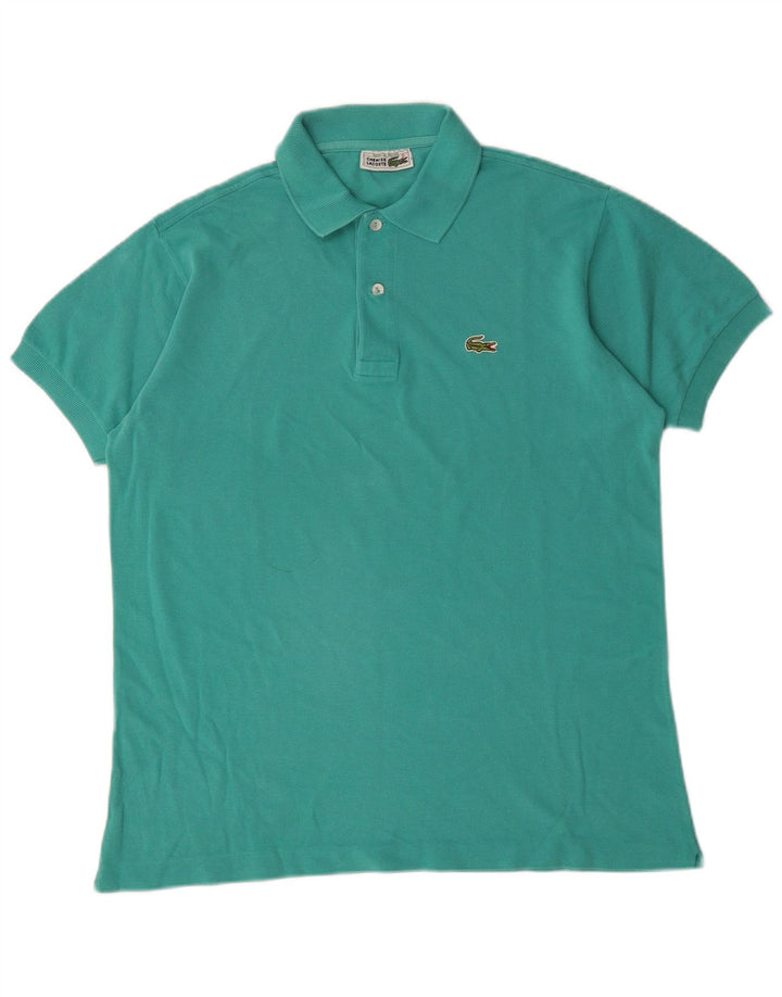 Lacoste Mens Polo Shirt Size 4 Medium Turquoise Cotton