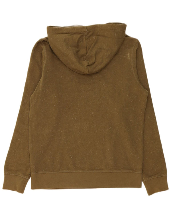 Jack & Jones Mens Graphic Hoodie Jumper Small Khaki Flecked Cotton