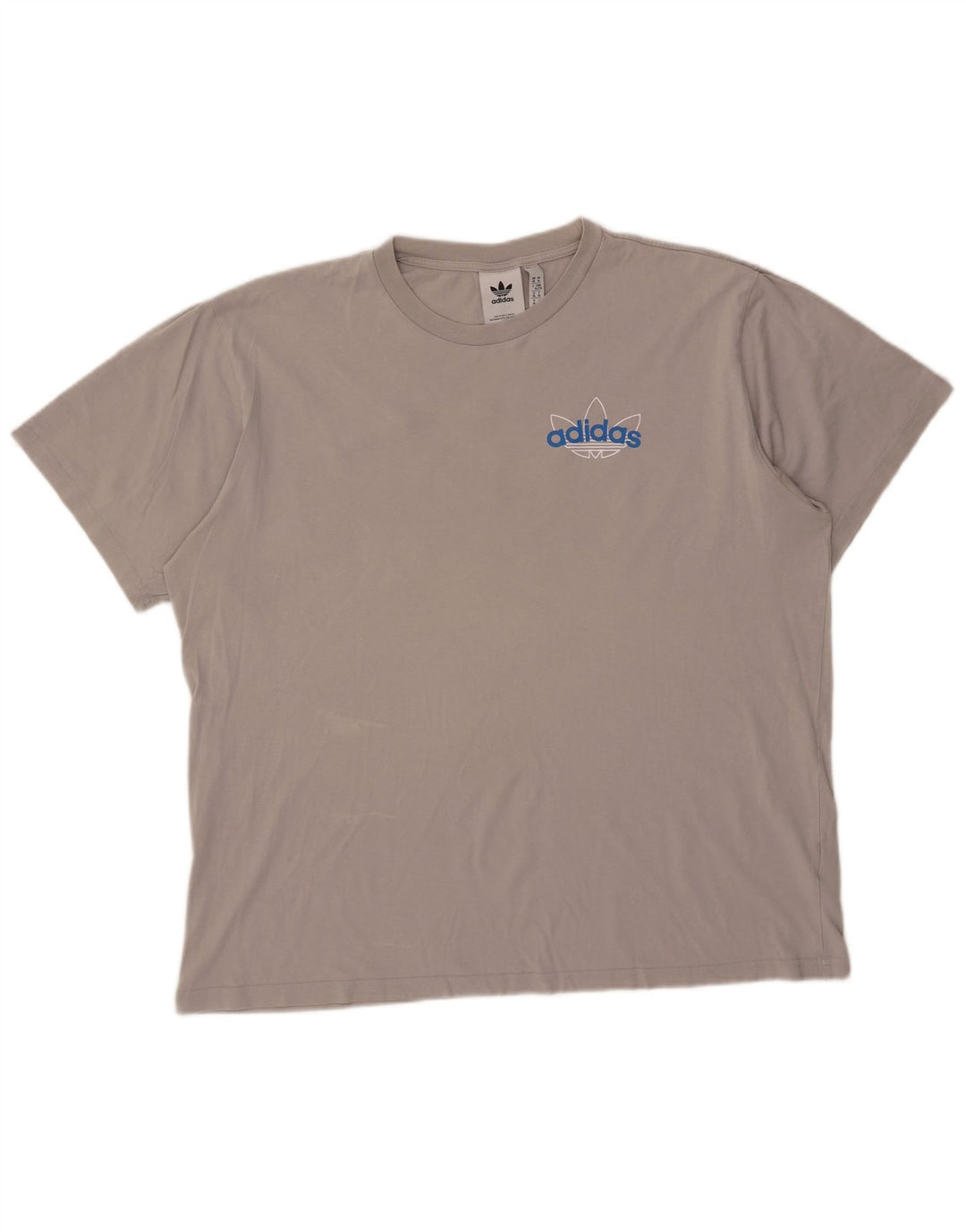 Adidas Mens T-Shirt Top XL Grey Cotton