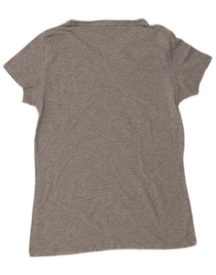 Gant Mens Graphic T-Shirt Top Small Grey Flecked Cotton