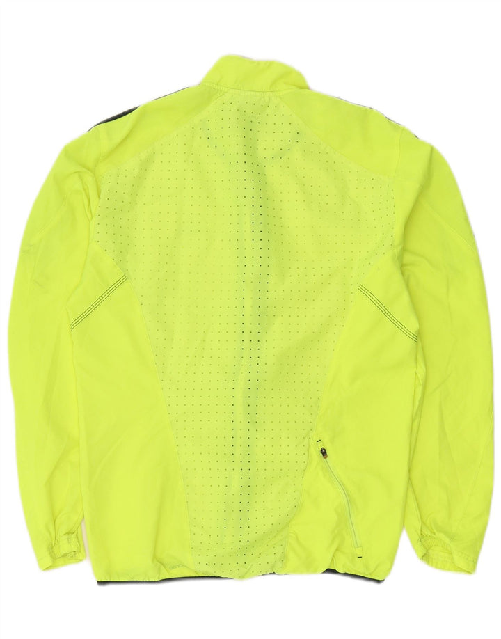 Adidas Mens Running Tracksuit Top Jacket Pequeno Poliéster Amarelo