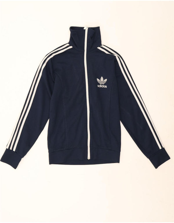 Adidas Mens Tracksuit Top Jacket XS Navy Blue Cotton