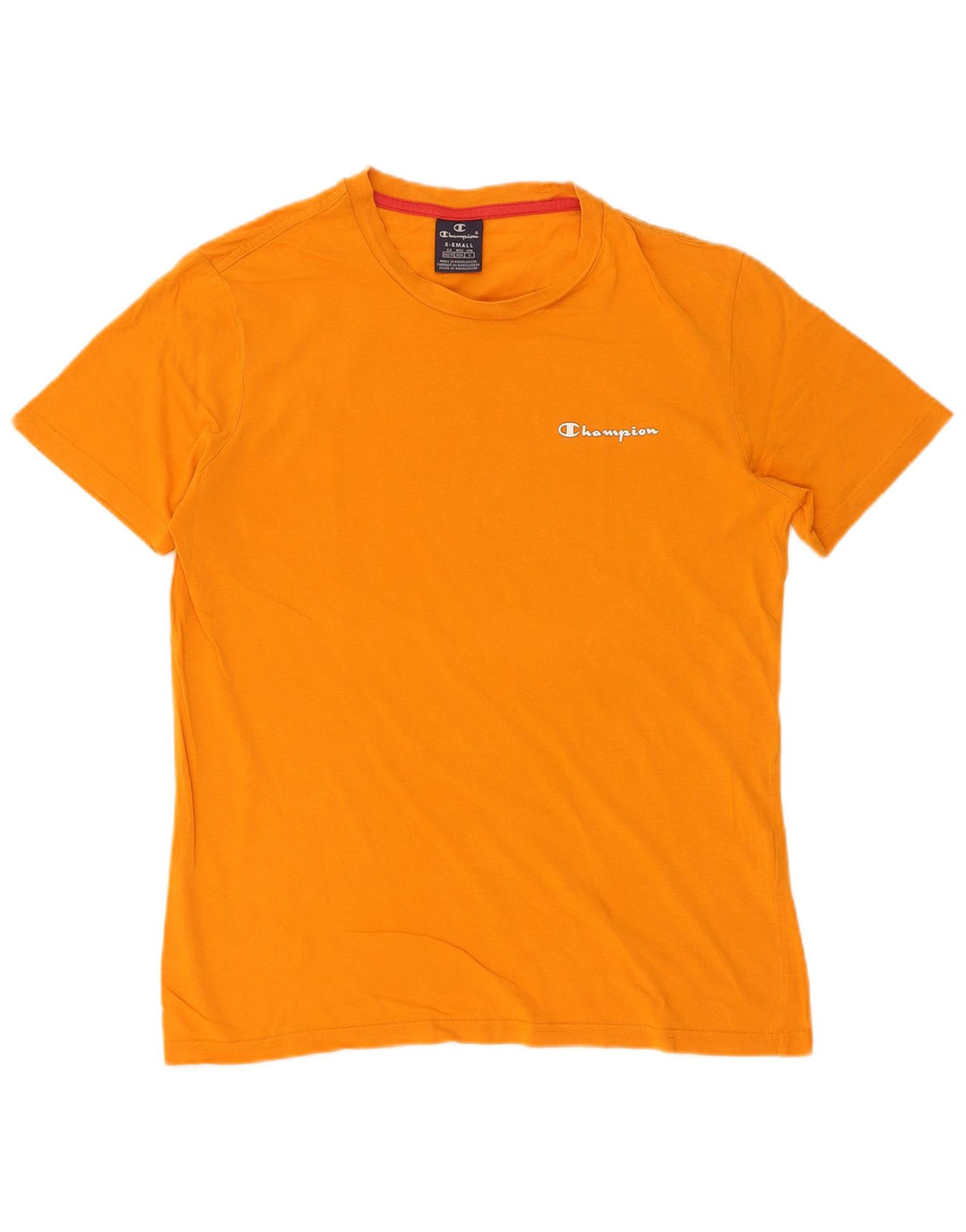 Champion Mens T-Shirt Top XS Orange Cotton