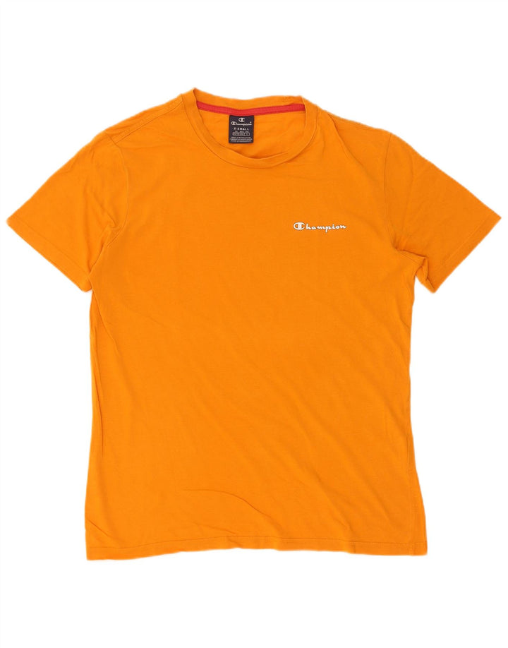 Champion Mens T-Shirt Top XS Orange Cotton