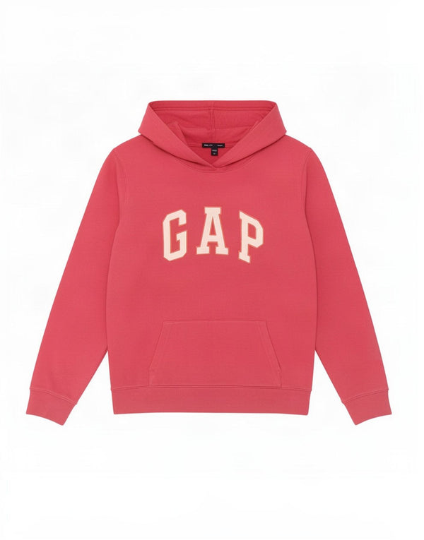 Gap Womens Graphic Hoodie Pullover UK 14 Mittelrosa Baumwolle
