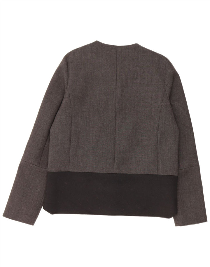 Cos Dame Oversized Blazer Jacket EU 36 Small Grey Colourblock