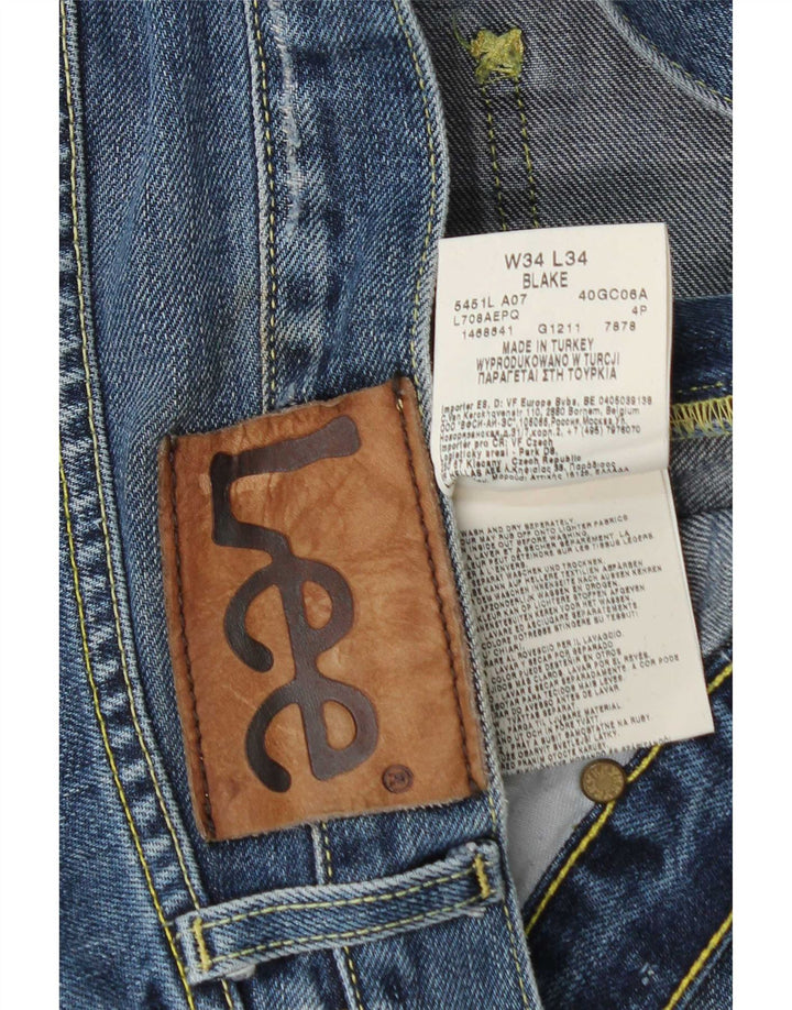 Jeans dritti Lee Blake da uomo W34 L30 cotone blu