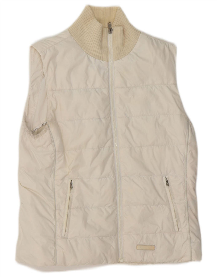 CHAMPION Womens Padded Gilet UK 10 Small White