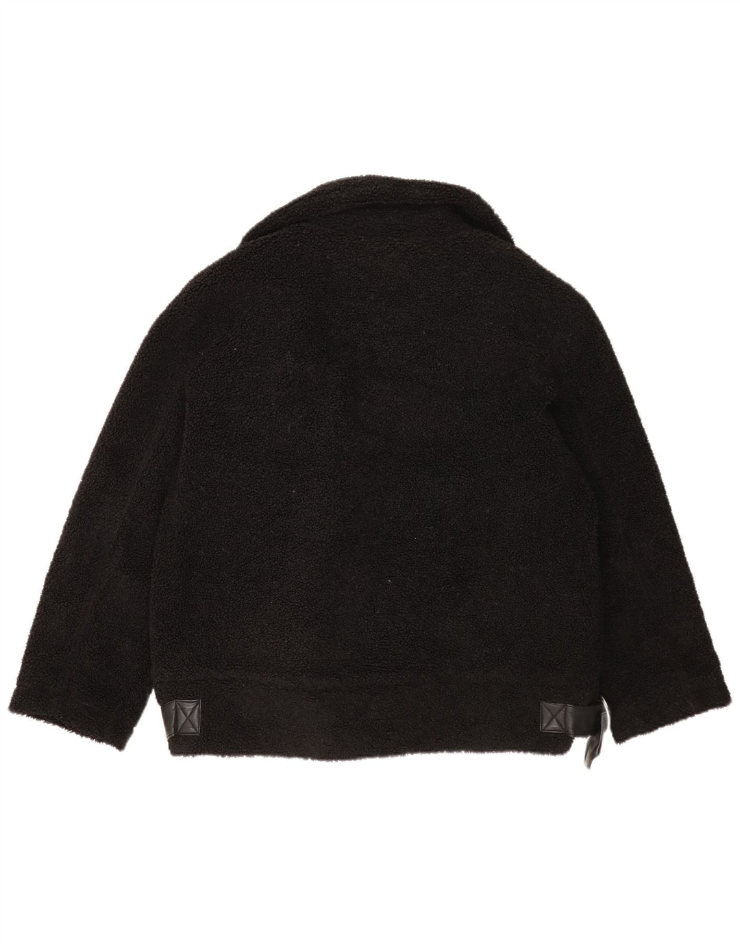 Topshop Dame Oversized Fleecejakke UK 14 Medium Sort Polyester