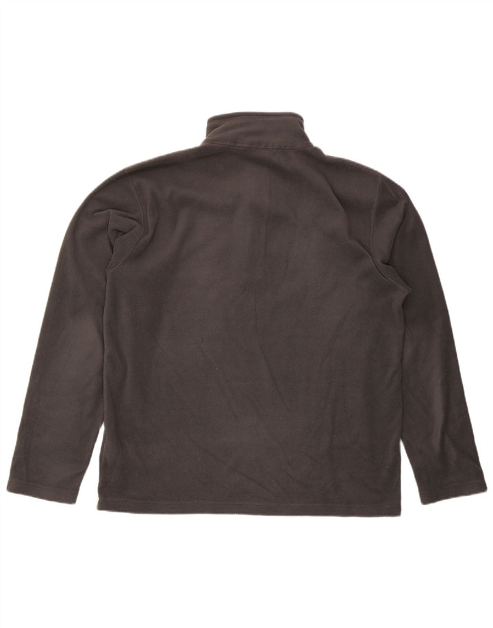 The North Face Mens Zip Neck Fleece Jumper Large Grey Polyester