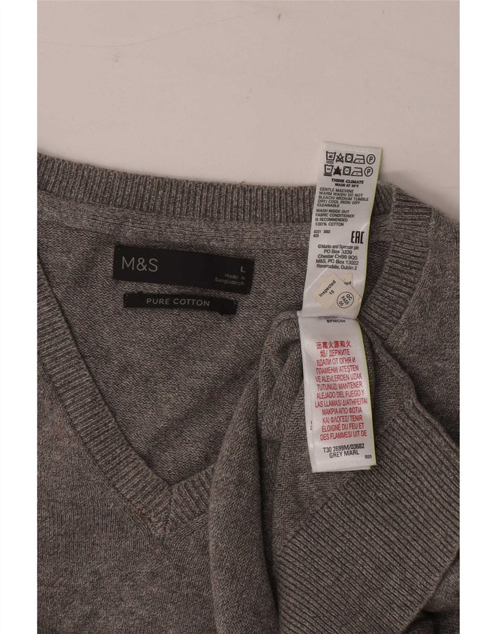 Marks & Spencer Mens Vest Tank Top Large Grey Cotton