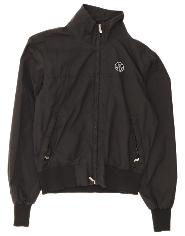 North Sails Mens Rain Jacket UK 36 Small Black Polyamide