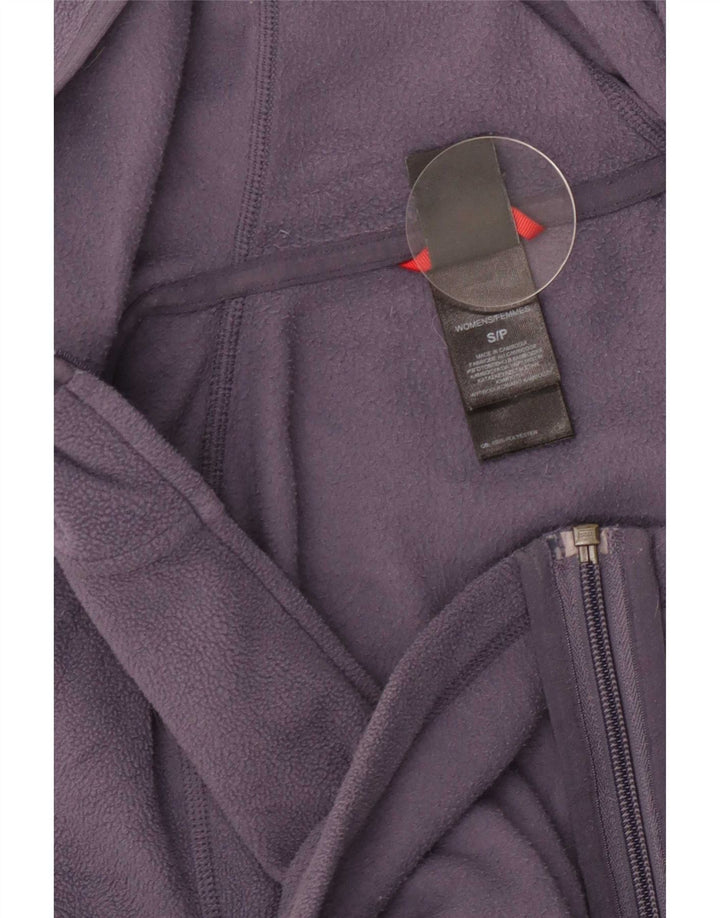 The North Face Womens Hooded Fleece Jacket UK 10 Small Navy Blue Polyester
