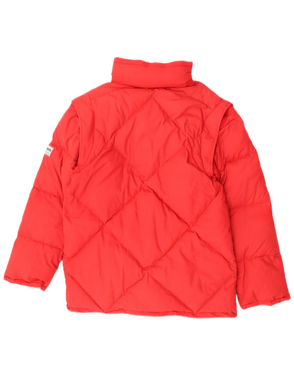 Giacca imbottita reversibile con cappuccio da uomo Dolomite UK 34 XS rosso cotone