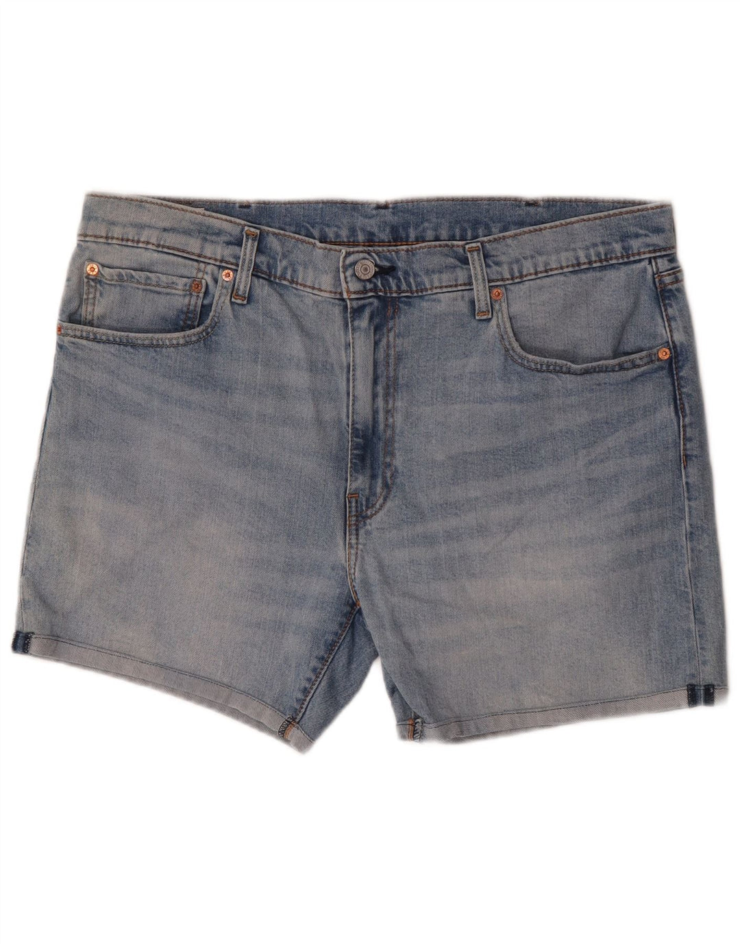 Pantaloncini di jeans Levi's 412 da uomo W38 XL in cotone blu