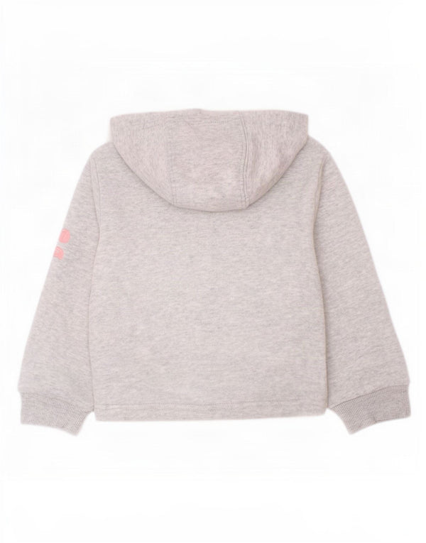 Adidas Baby-Mädchen-Kapuzenpullover mit grafischem Reißverschluss, 6–9 Monate, grau gefleckt
